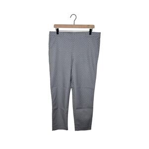 J. JILL Essential Slim Ankle Geometric Print Pants Size 14